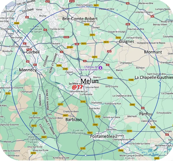 Carte de la zone d'intervention